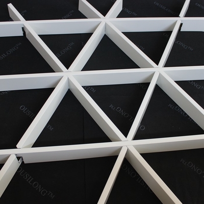 Rolle, die Innenaluminiumdreieck-Gitter-Metalldecken-Aluminiumplatte für Einkaufshall beschichtet