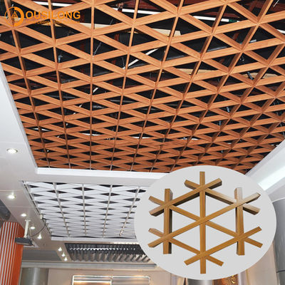 Spezielles Entwurfs-Dreieck-Aluminiumprofil verschob Decken-dekoratives falsches Metallrasterdecke-System