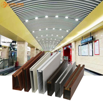 Offene Zellen-Deckenplatten aus Aluminium für den Innenbereich, abgehängte, lineare, kommerzielle Metalldecken