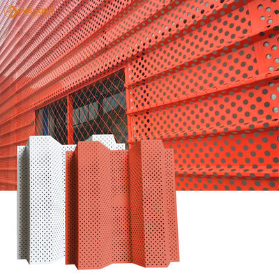 Wetterbeständigkeit runzelte Aluminiumwand-Architekturmetallfliesen für Handelsgebäude