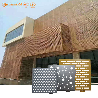 CNC-geschnittene Vorhangfassadenpaneele aus perforiertem Aluminium für Fassadenverkleidungen für architektonische Ornamente