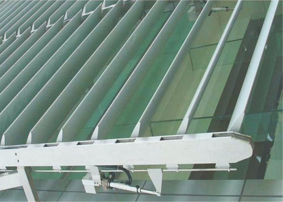 dekorative Aluminiumaußensonnenblende-System-Rauten-JalousienWand, Pulverbeschichtung
