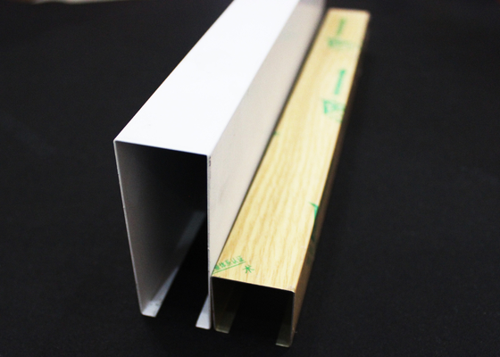 Weißmetall U-Aluminium Profil-Schirm-Decke, hängende Decken-Fliesen