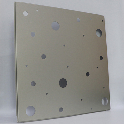 Dekorative Aluminium-/verschobene Metallfalsche Decken-offene Planquadrat-Aluminiumlage in den t-Stangen-Decken-Fliesen