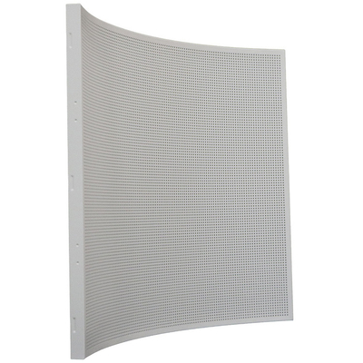 Unregelmäßige perforierte Verzierungsmetallaluminiumdecke/elegante gebogene falsche Decken-Planken-Außenplatte