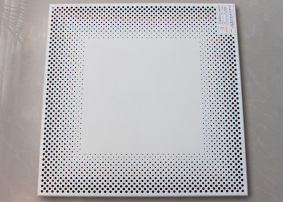 Weiße perforierte Metalldecke deckt Tegular von lochenden Löchern PA6012T mit Ziegeln