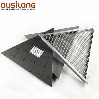 Akustisches Dreieck-Aluminium-/Aluminium-Mesh Clip Snap in Deckenverkleidung gestalteter Trianguler-Decke