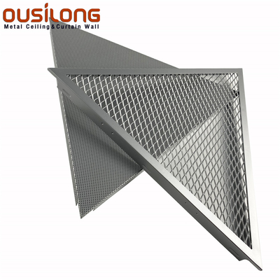 1.0mm Dreieck-Aluminiummasche Clip-in der Schnappdecke für Handelsgebäude