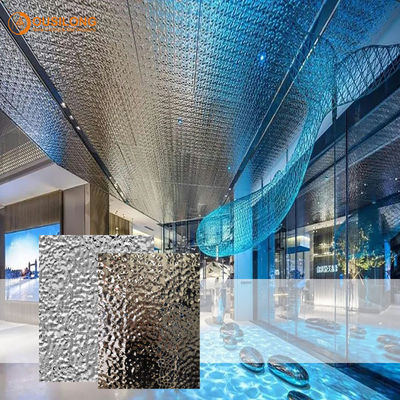 Handelsgebäude asphaltieren dekorative gewellte Stahldeckenverkleidung der Fassadenelement-2.0mm